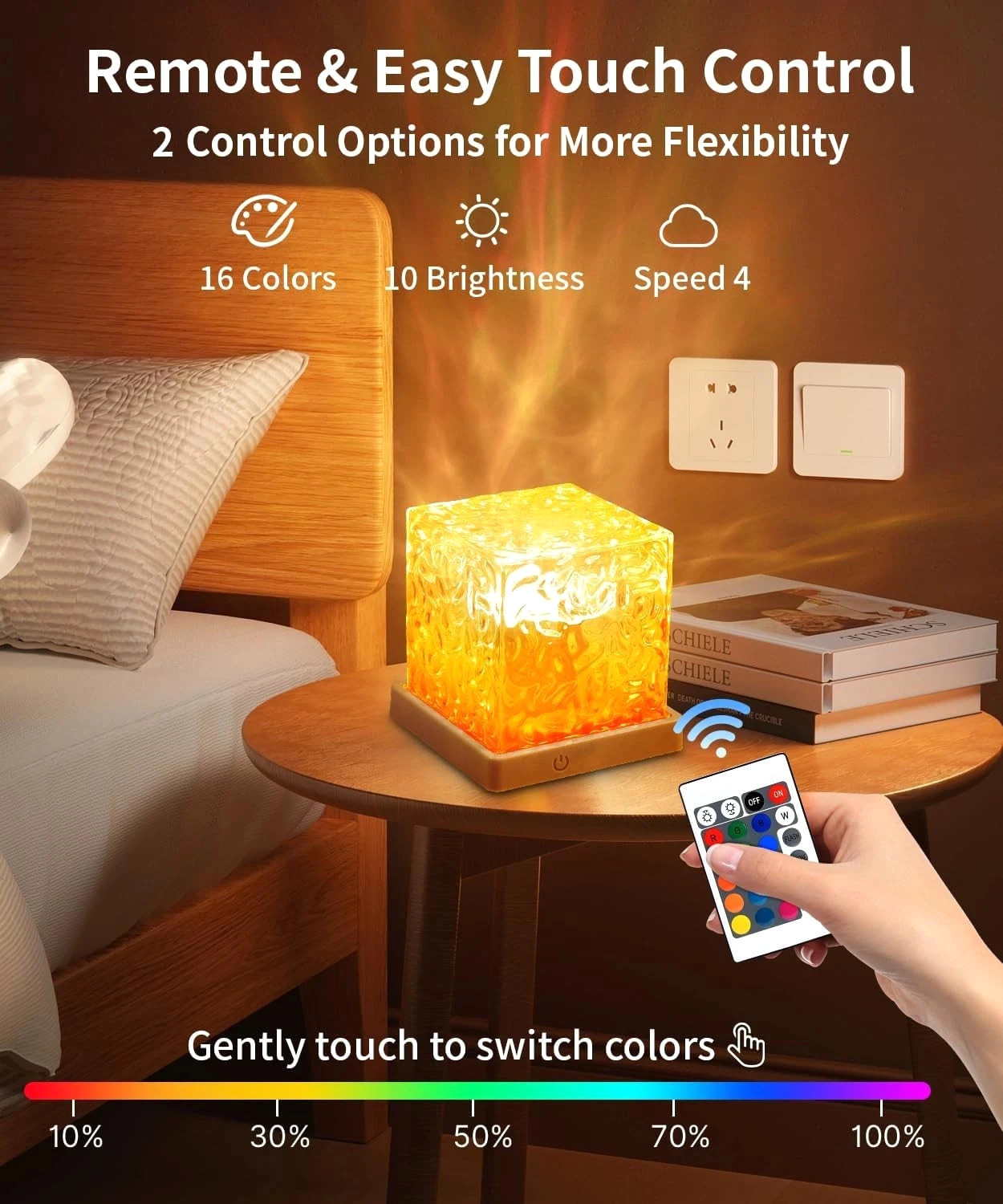 Northern Lights Projector Galaxy Lamp 16 Color LED Mood Light Remote Ocean Wave