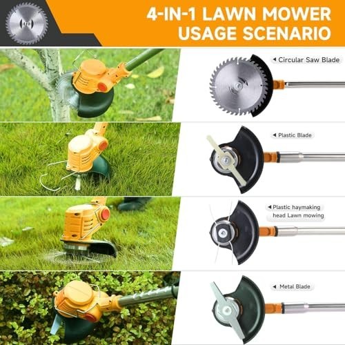 Cordless Weed Wacker for Dewalt 20V MAX 4-in-1 Weed Eater High Power Trimmer