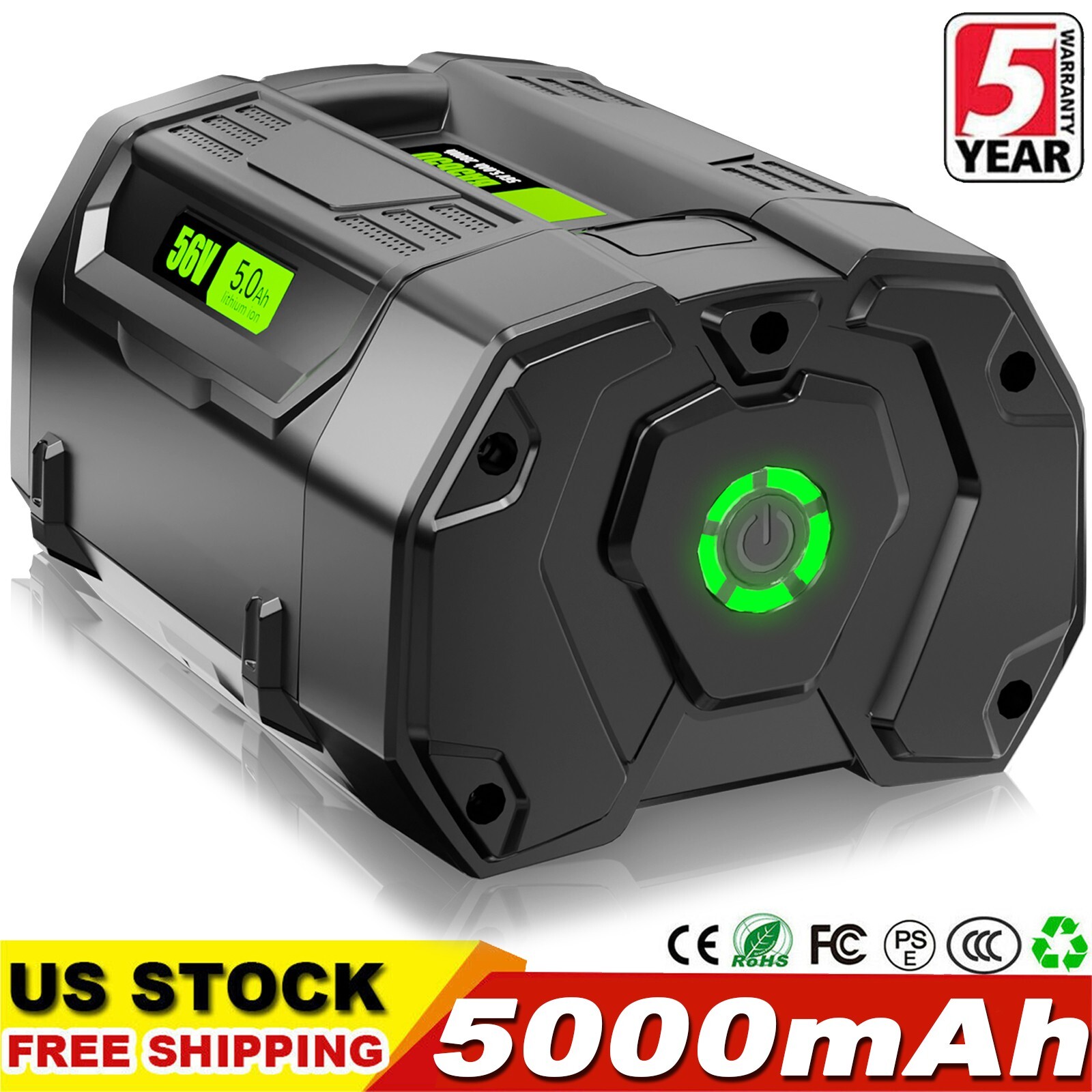 For EGO 56V 5.0Ah Lithium Ion Battery Power+ BA2800 BA4200 BA1400 BA1400T 56Volt