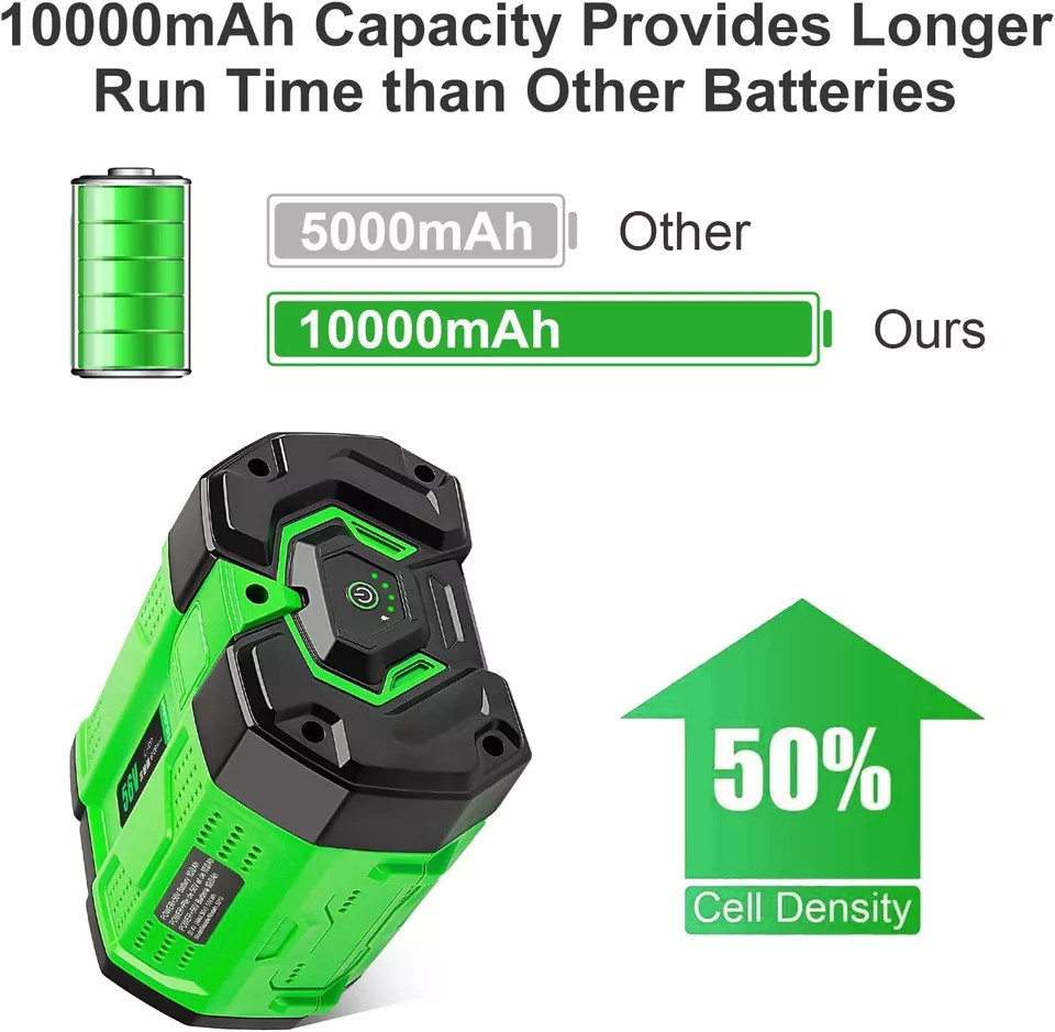 56V 10.0Ah For Genuine EGO BA5600T Power + 56V 12Ah Lithium Battery Replace