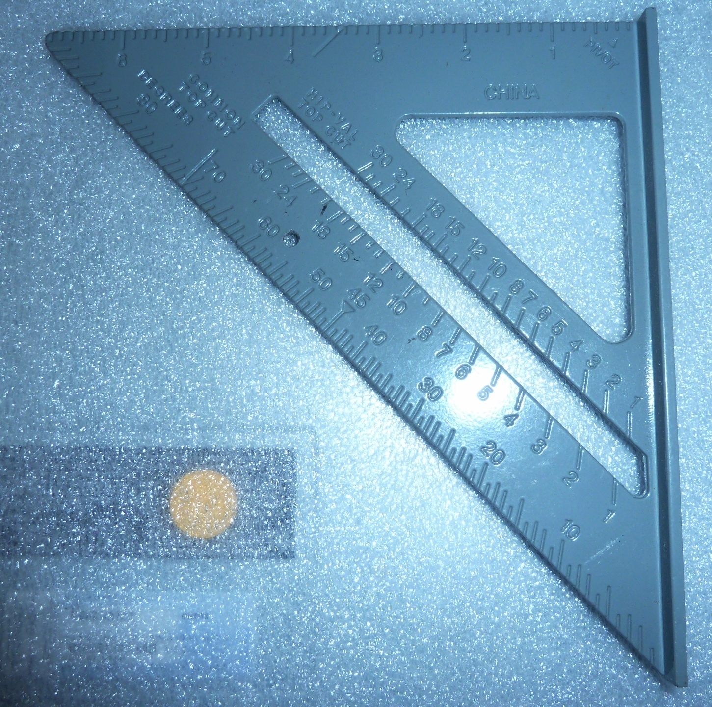 Aluminum 7″ Framing Square Triangle w/holster for belt