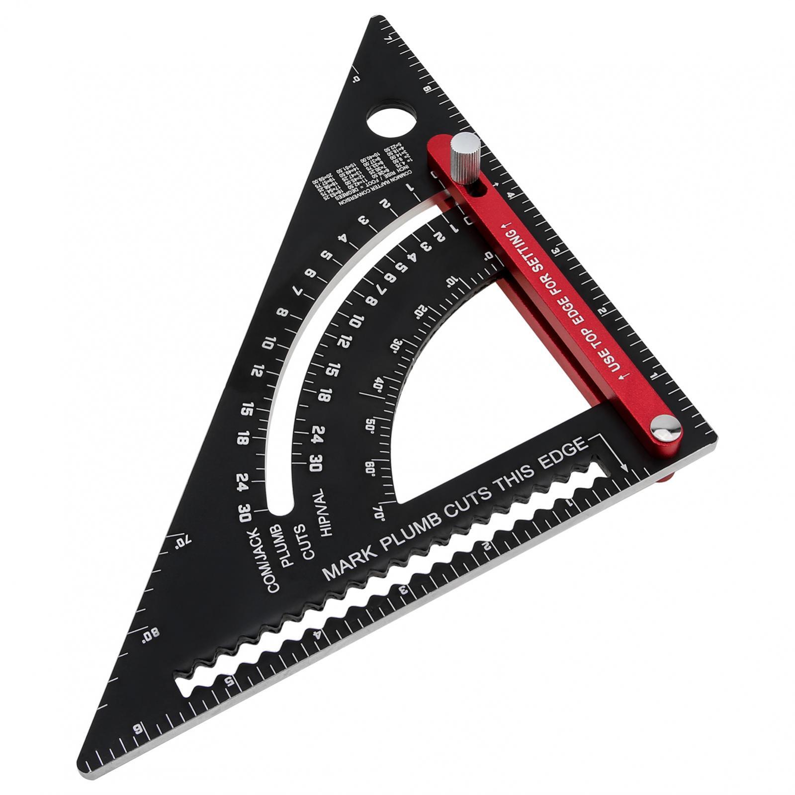 7″ Positioning Adjustable Angle Triangle Ruler Carpenter Square Woodworking Tool