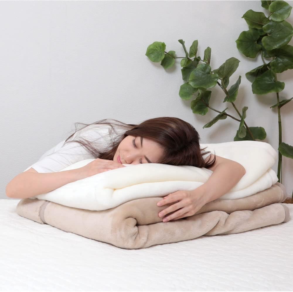 Romance Kosugi Double-Layered Acrylic Blanket Single 140x200cm Natural 2.6kg