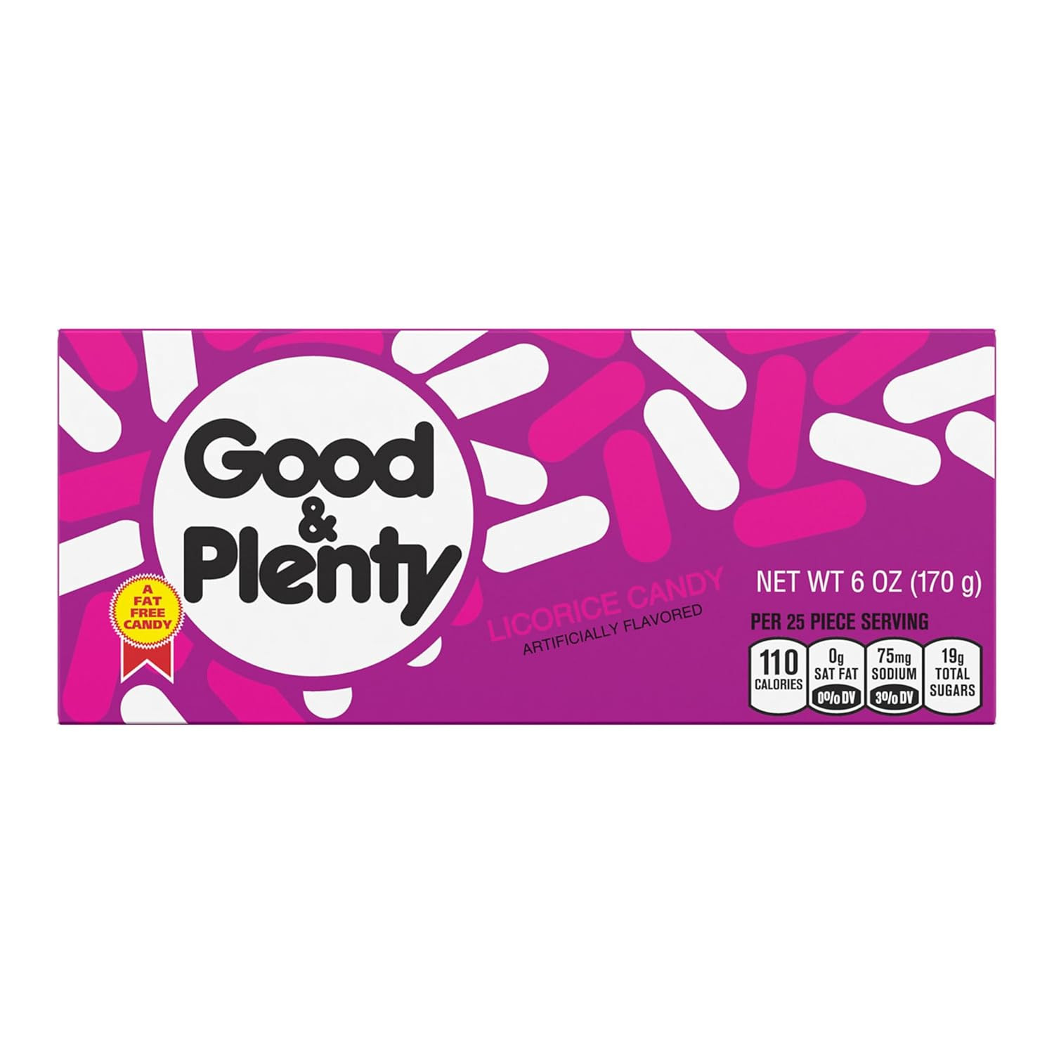 GOOD and PLENTY Licorice Fat Free, Candy Boxes, Vegetarian, 6 Oz (12 Count)