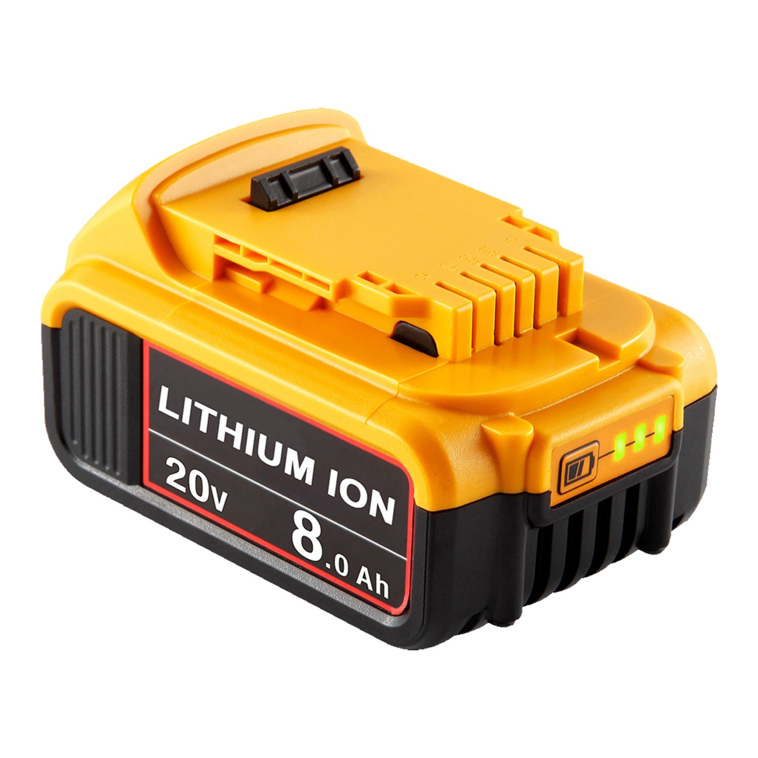 1~2 Pack 8 Ah For Dewalt 20V Max XR Lithium Battery DCB206-2 DCB205 DCB200 6.0Ah