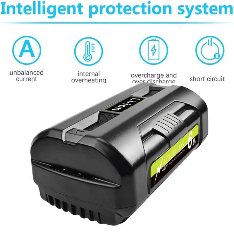 6-8-9Ah Battery for Ryobi 40 Volt Lithium OP4050 OP40602 OP40261 OP4060 OP4030