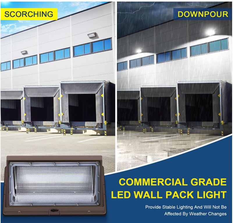 120W LED Wall Pack Light,15840LM Daylight Outdoor Security Lighting,Commercial a