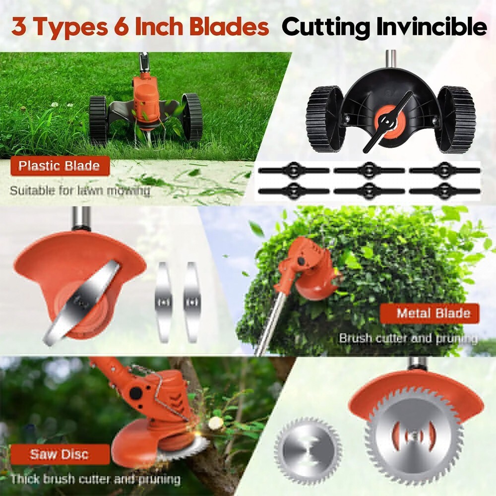 2500W Electric Cordless Grass String Trimmer Lawn Edger Weed Wacker Cutter USA
