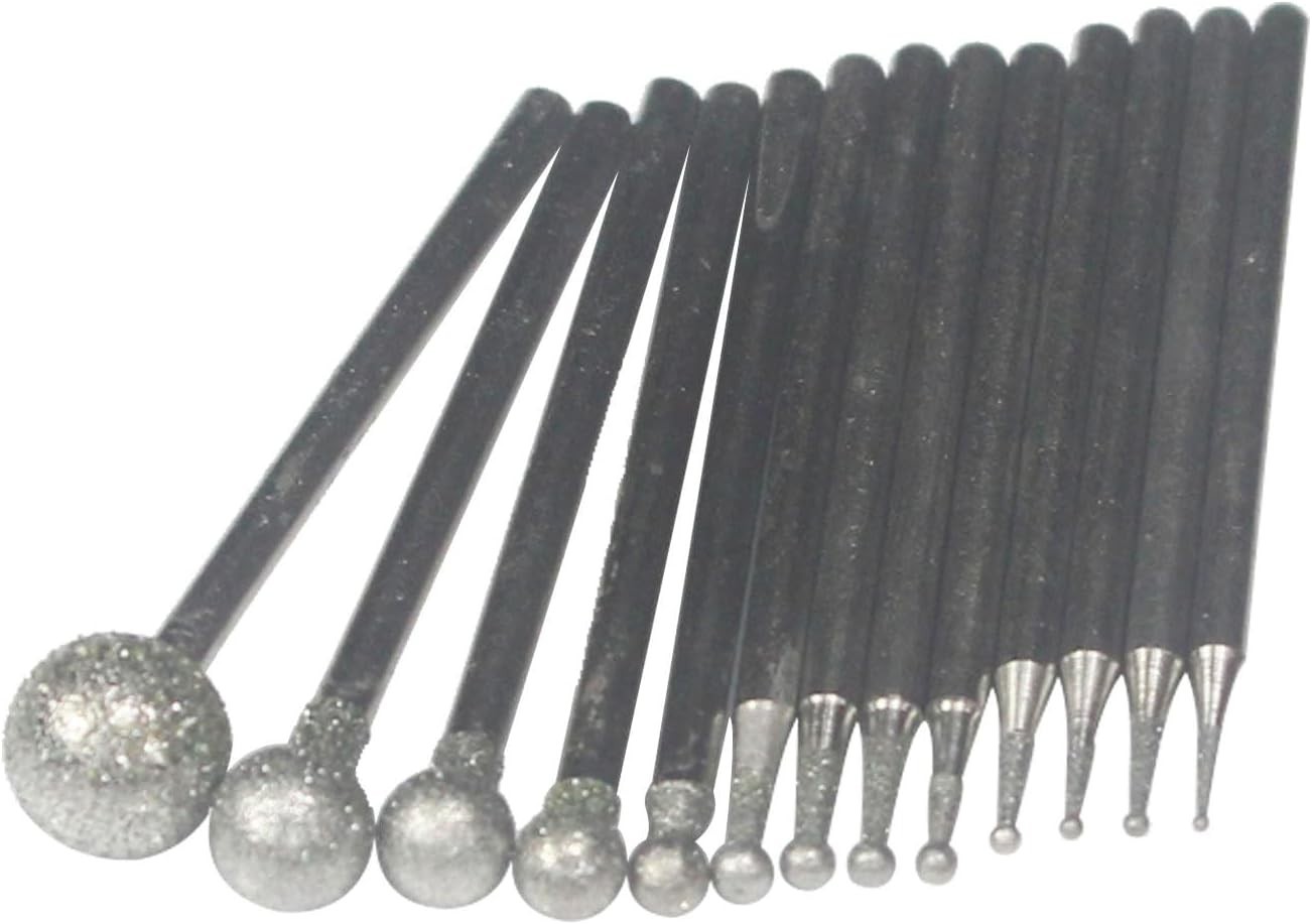 Durable 13 Pcs Diamond Burr Set – Sharp Cutting for Jewelry and Gemstone Work