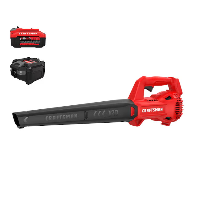 CRAFTSMAN V20 20V MAX Leaf Blower 200 CFM 90 MPH Cordless w/ 4Ah Battery Charger