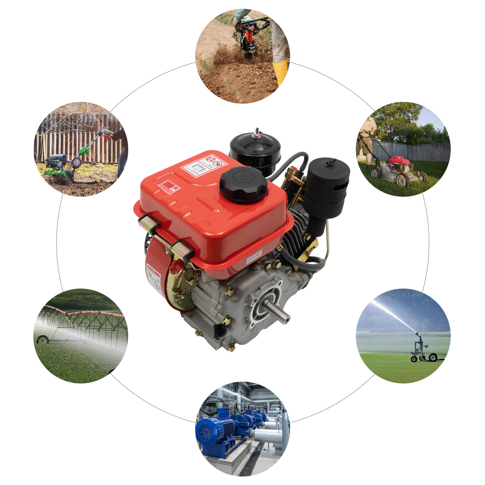 3 HP 4-Stroke Engine Single Cylinder Air Cooled For Small Agricultural Machinery
