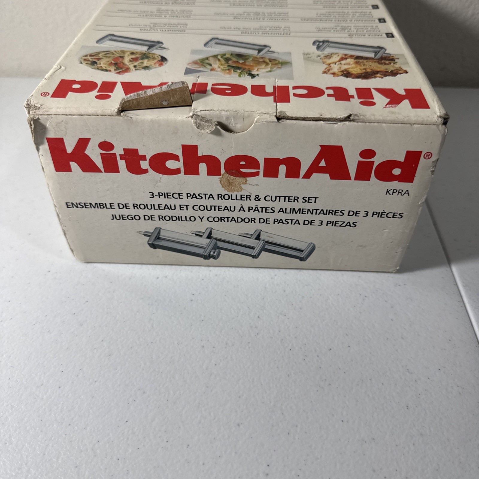 Kitchen Aid 3 Piece Pasta Roller & Cutter Made in Italy Read Description