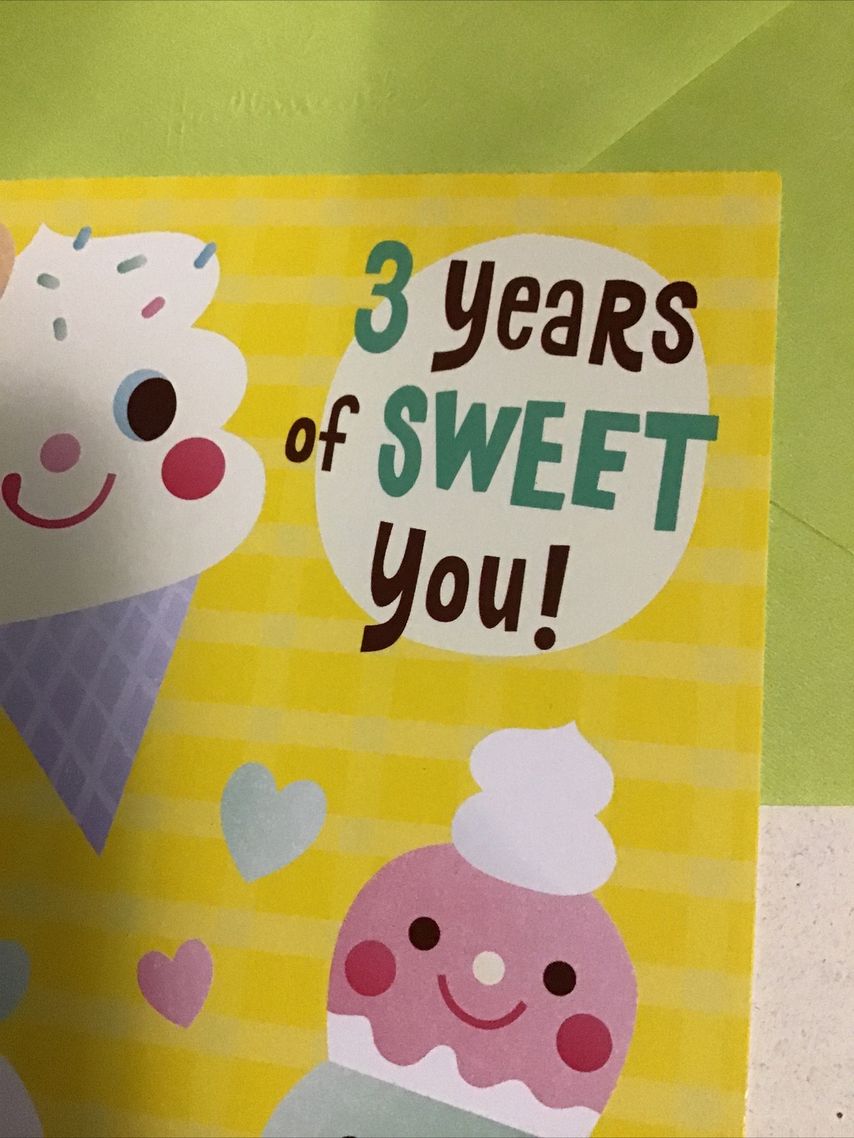 Happy 3rd Birthday 3 Years Old Of Sweet You! 5”x7” Hallmark Greeting Card