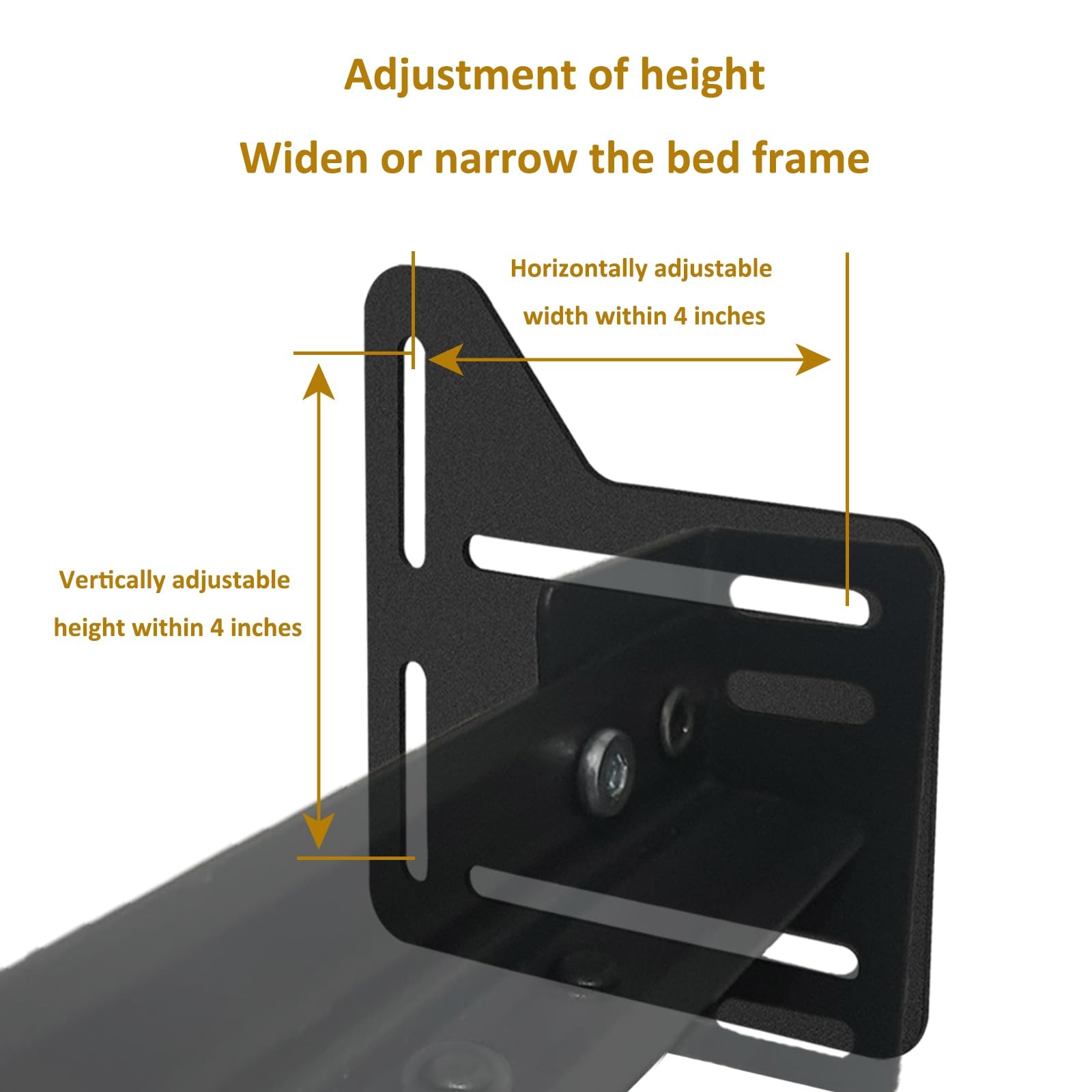 2PCS King Bed Headboard Attachment Bracket Modification Plate,Bed Frame Adapter