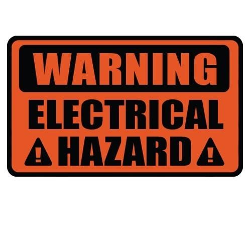 Electrical Hazard High Voltage Warning sticker safety caution decal notice vinyl