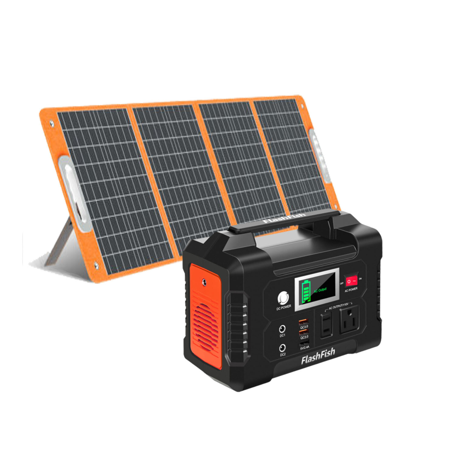 Portable Power Station Solar Generator 200W 40800mAh Foldable Solar Panel 60W