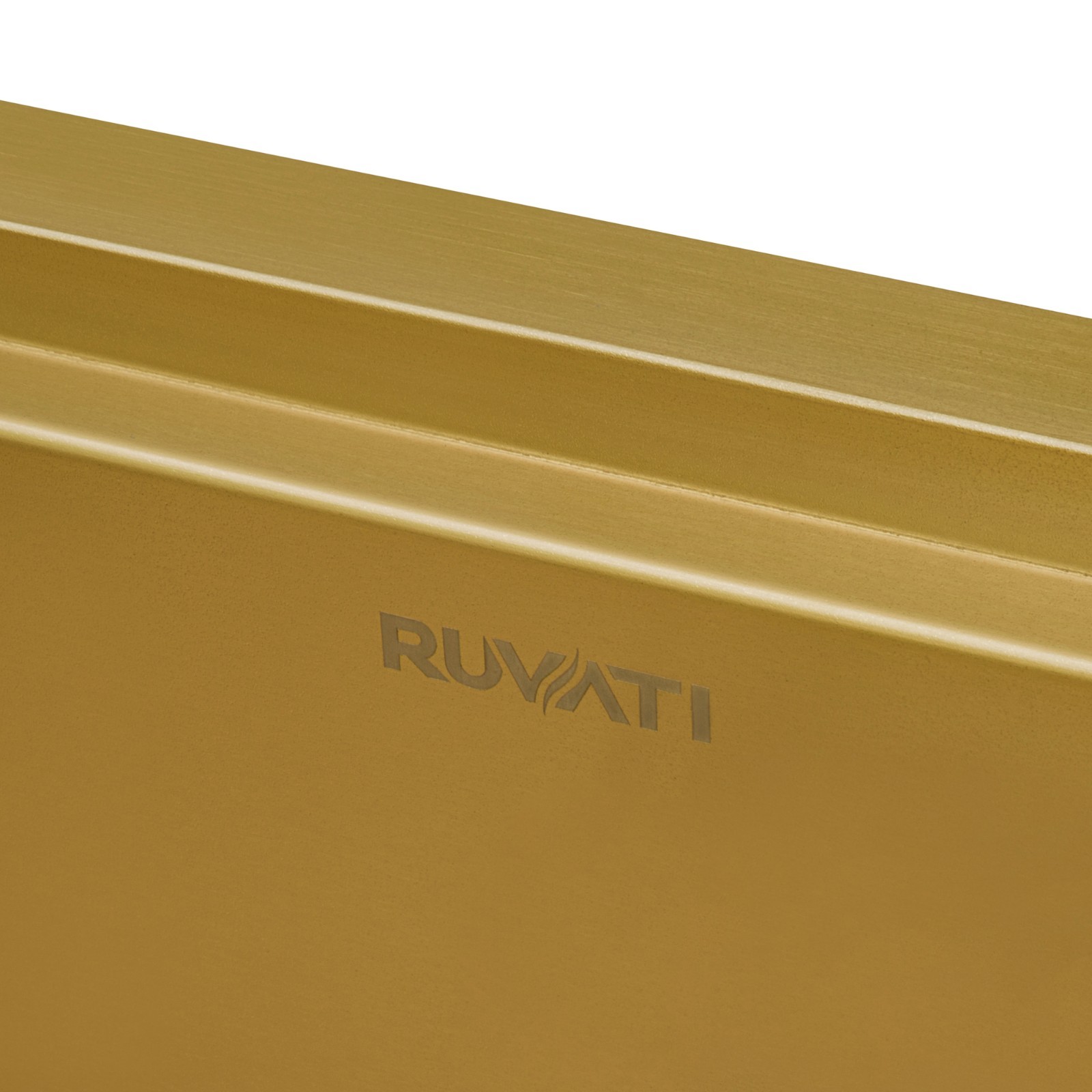 Ruvati 33″ Matte Gold Workstation Undermount Single Bowl Kitchen Sink- RVH6533GG
