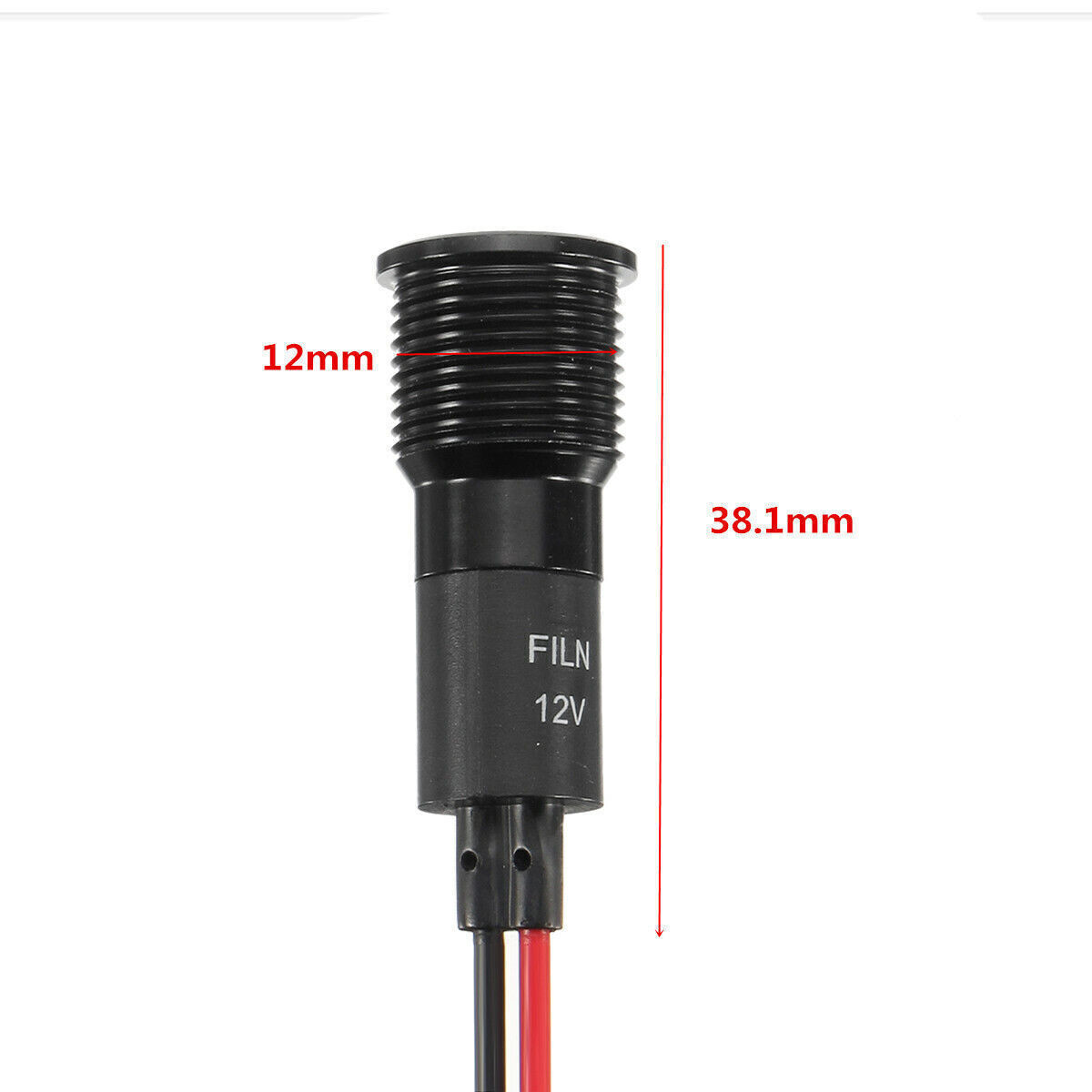 8-16mm LED Indicator Dash Panel Warning Pilot Light Lamp Car Van Boat 12-36V