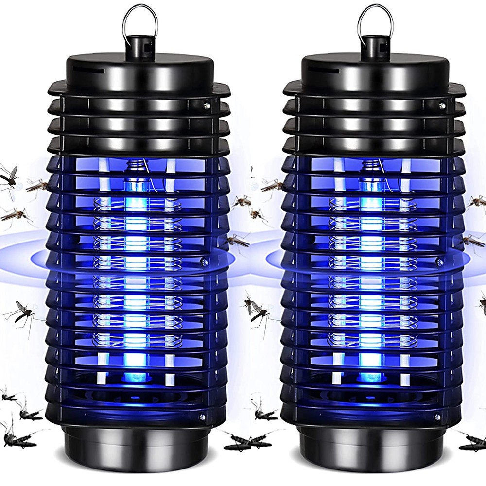 2 Pack Mosquito Fly Bug Insect Zapper Killer Indoor Outdoor Electronic Trap Lamp