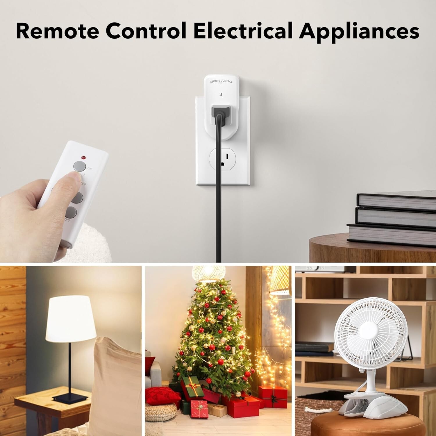 BN-LINK Wireless Remote Control Socket Electrical Outlet Switch Automation White