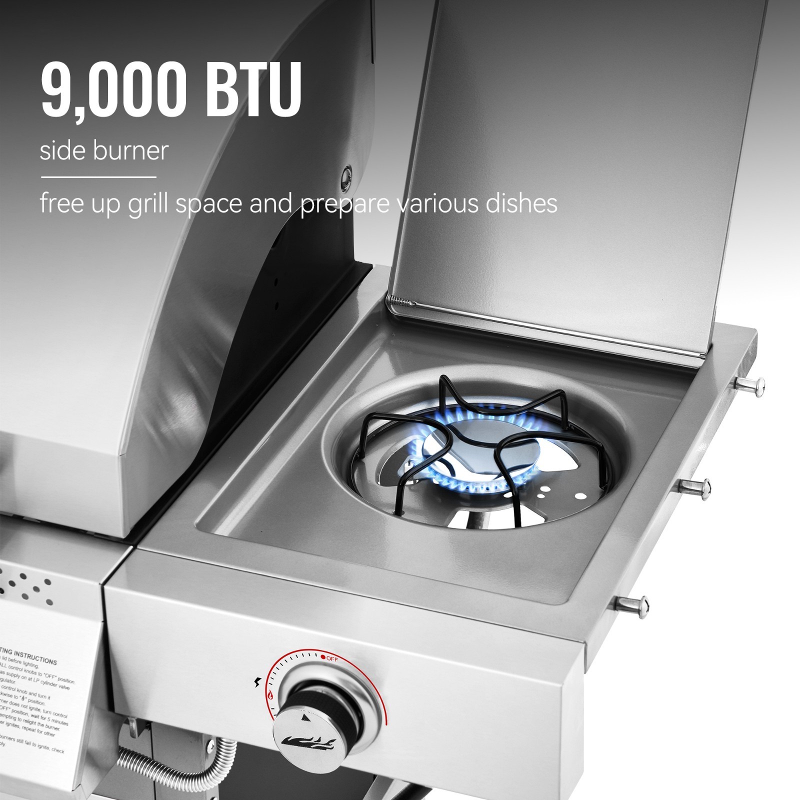 Royal Gourmet 4-Burner Gas Grill with Side Burner,49000 BTU for Backyard Cooking