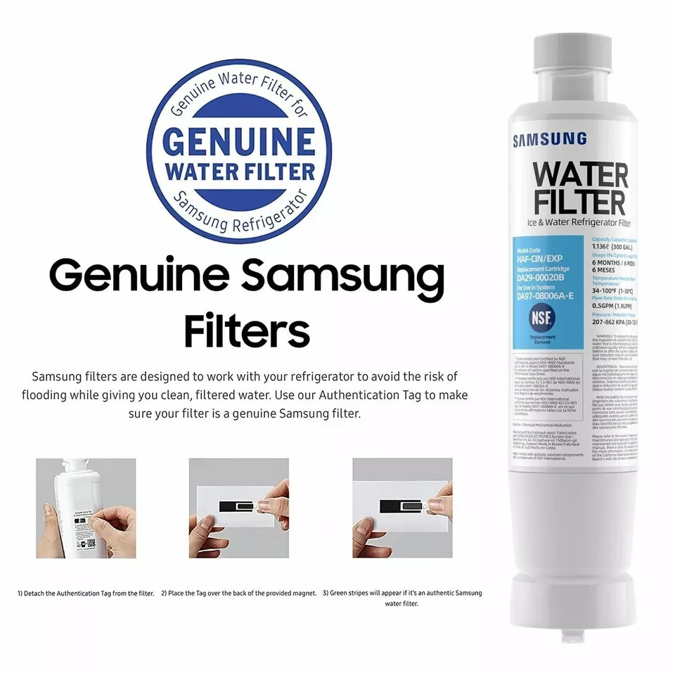 4 Pack NEW Samsung DA29-00020B HAF-CIN/EXP Replacement Refrigerator Water Filter