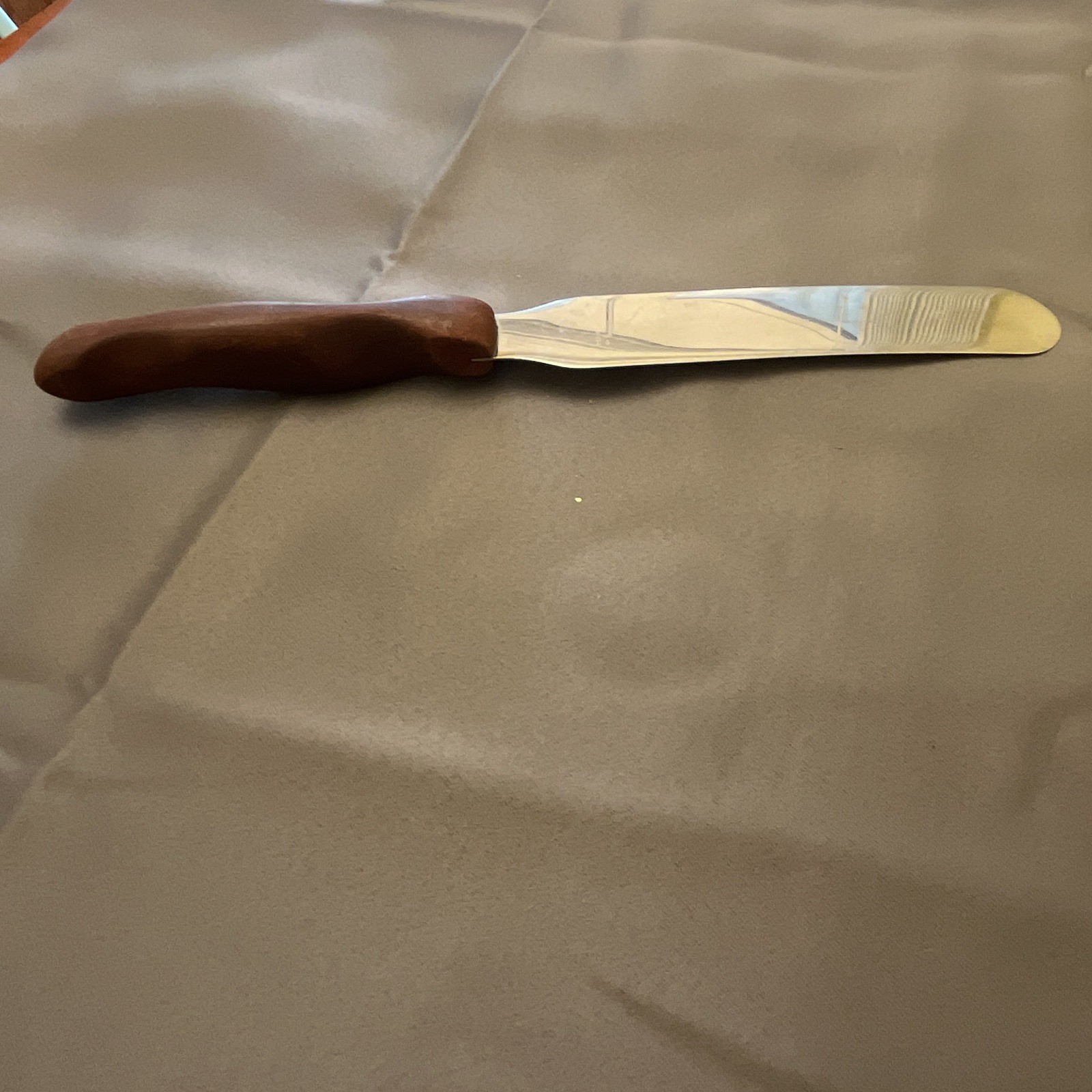 Cutco 28 Spreader Knife, Straight Edge, Stainless Steel, Wood Handle USA