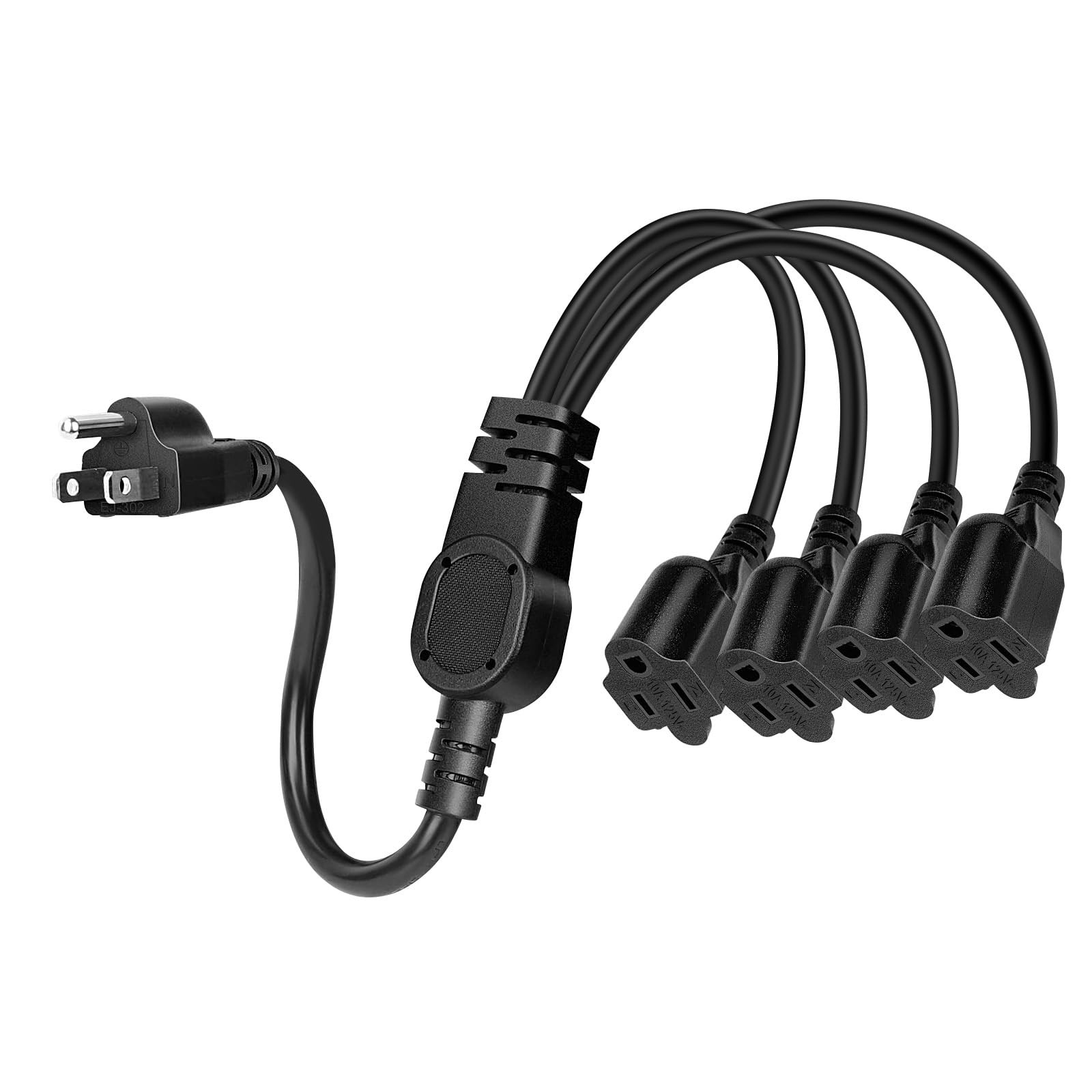 3 Prong Extension Cord 1 to 4 Outlet Power Splitter Indoor Outdoor Plug Saver…