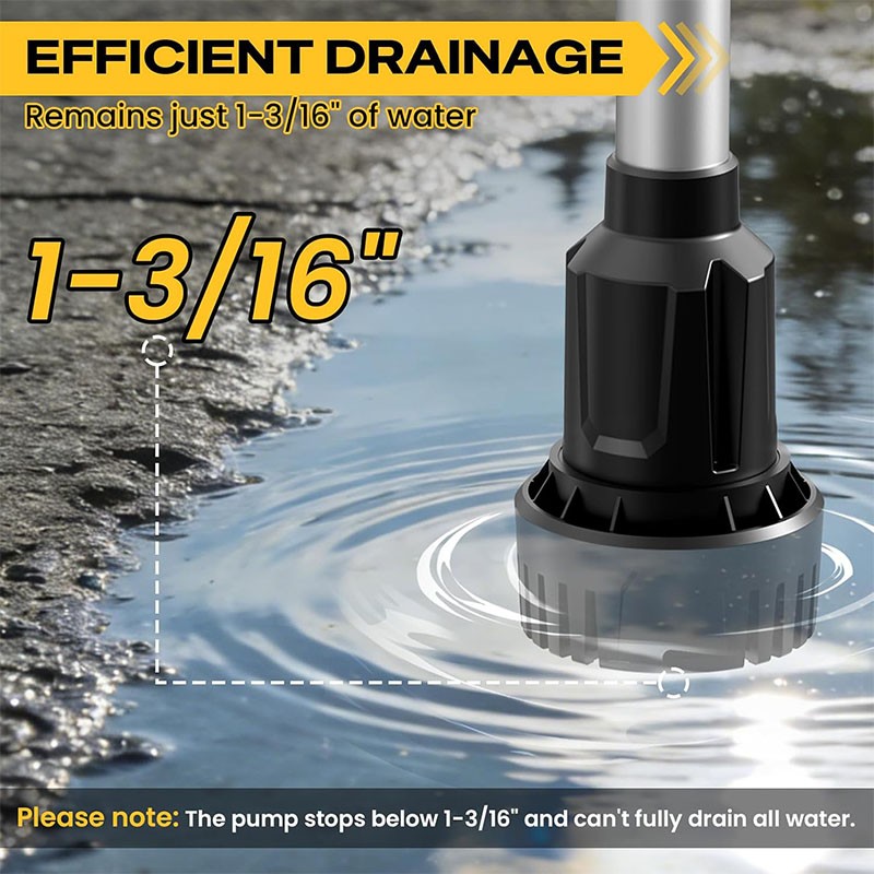 Brushless Cordless Stick Water Transfer Pump for Dewalt 20V Battery (No Battery)
