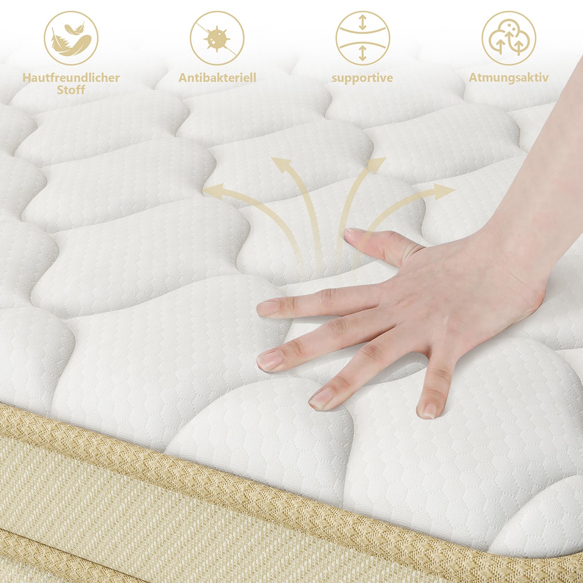 14 Inch Queen Size Mattress Gel Memory Foam Hybrid Pocket Spring In A Box