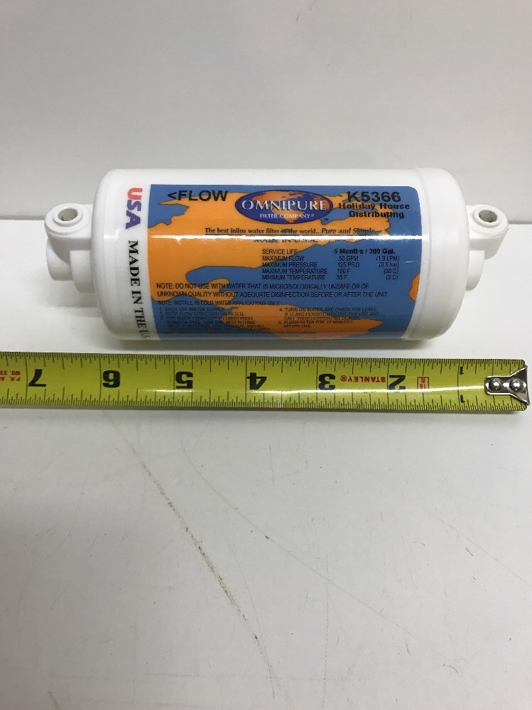 OmniPure Flow Inline Filter Chlorine Taste Odor K5366 USA 6 Month