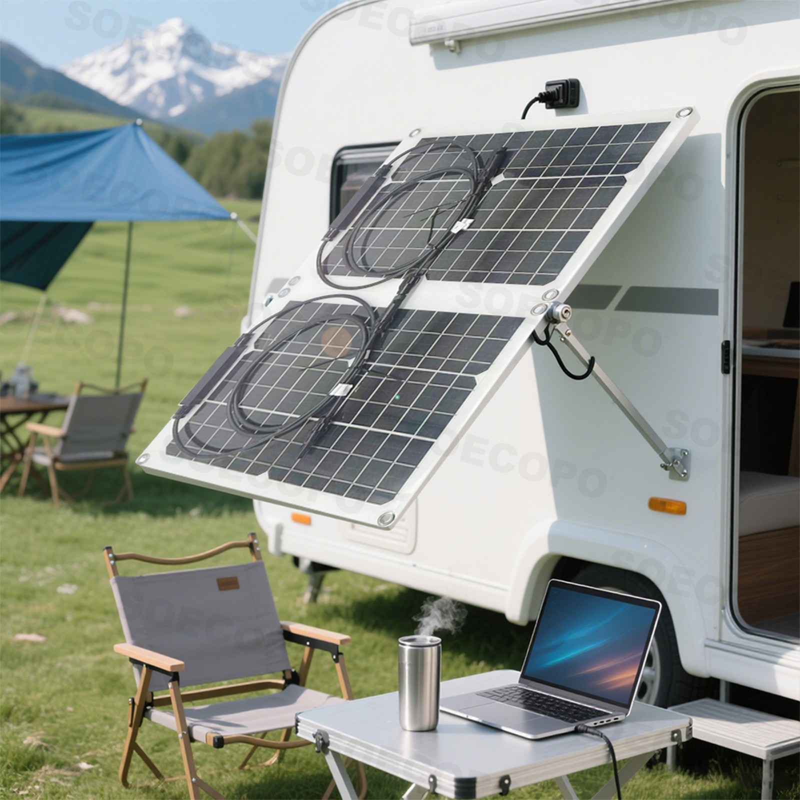 2000W Solar Charging Kit 2 x1000W High-Efficiency Panels + Y-Cable Home/OutdooGP