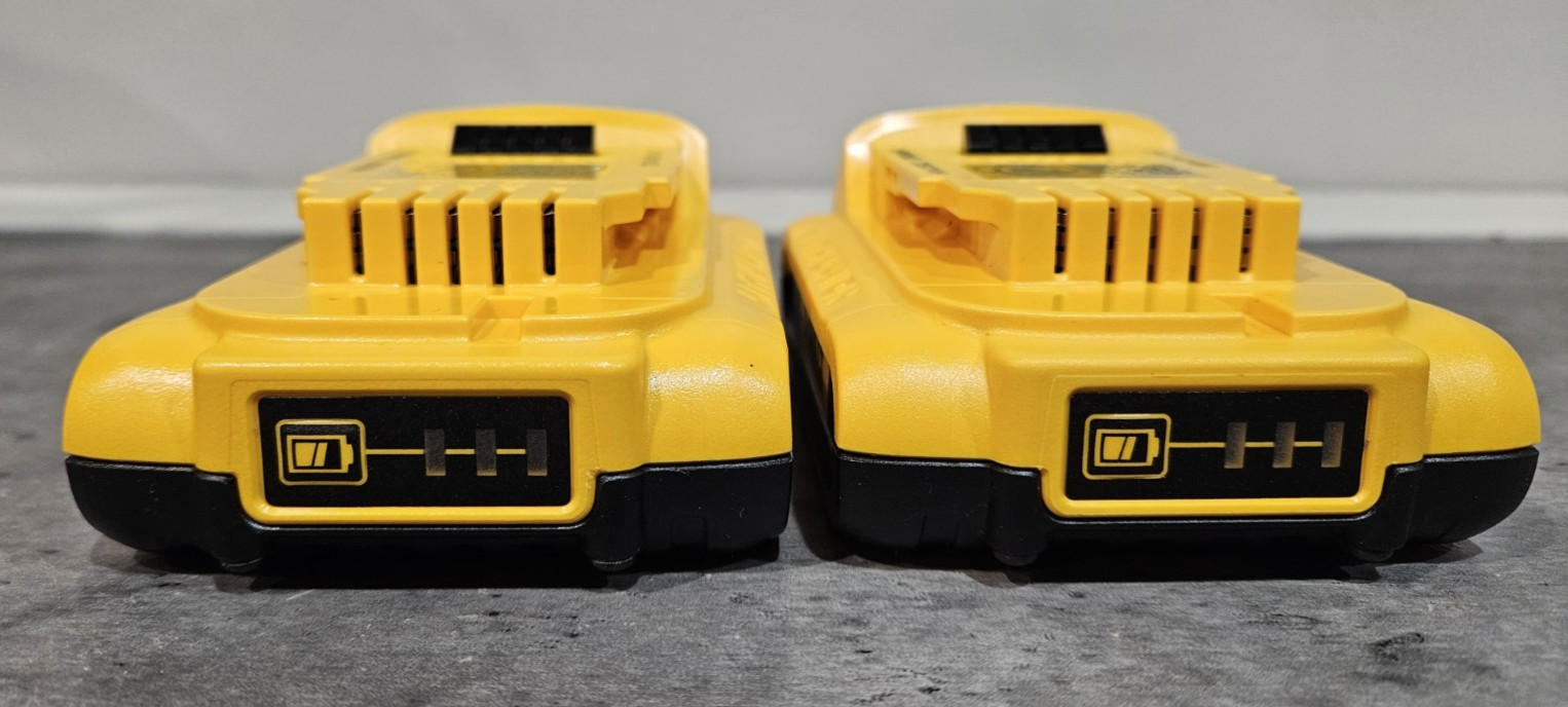 DeWALT Starter Kit DCB1102 Charger, 2 DCB203 2 AH 20V Batteries, & 11″ Tool Bag
