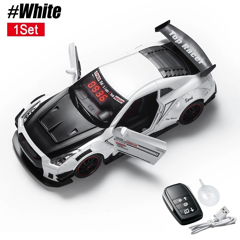 Hypercar Model Alarm Clock LED Digital Display Remote Control Clock