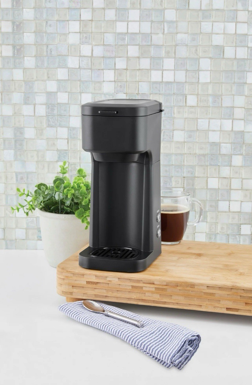 Mainstays Single Serve and K-Cup Coffee Maker – Black