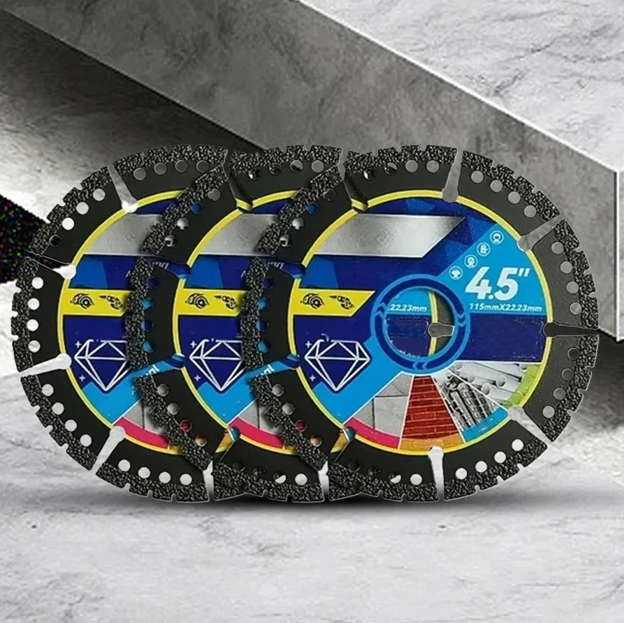 3pcs Diamond Multi-Purpose Saw Blades,4.5 Inch Heavy Duty Diamond Cutting Blades