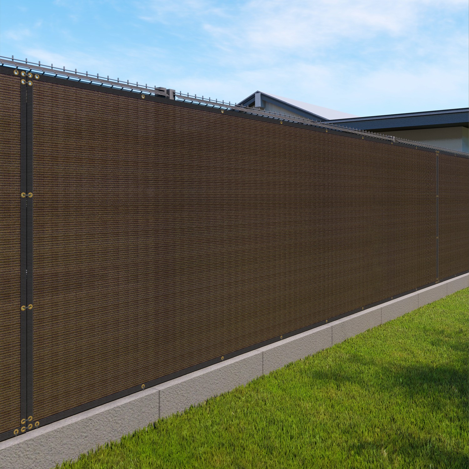 Fence Privacy Screen Cover Mesh Garden Yard 4′ 5′ 6′ 8′ Black Green Beige Brown