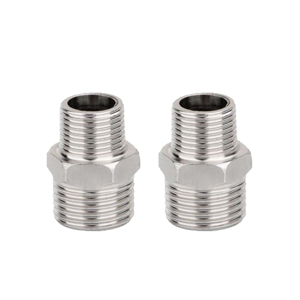 BSP NPT Male to Male Stainless Steel A2 Reducing Adaptors Hexagon Equal Nipples