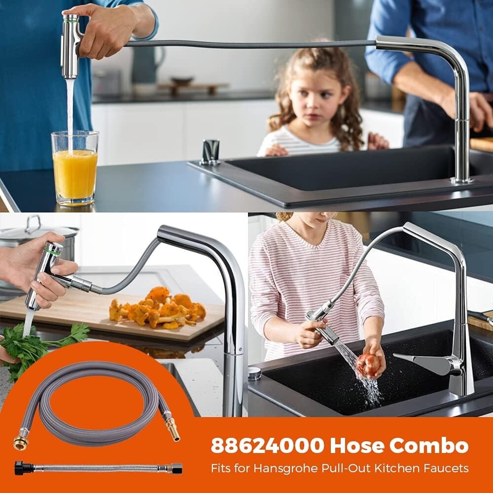 Durable Nylon 59-Inch Hose Combo for Hansgrohe Faucets – Money-Back Guarantee