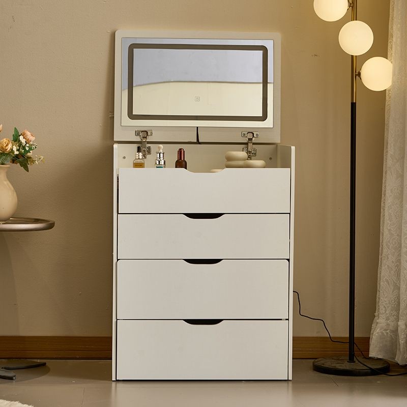 3 – in – 1 Vanity Desk with Mirror And Lights, Small Vanity Desk Set with