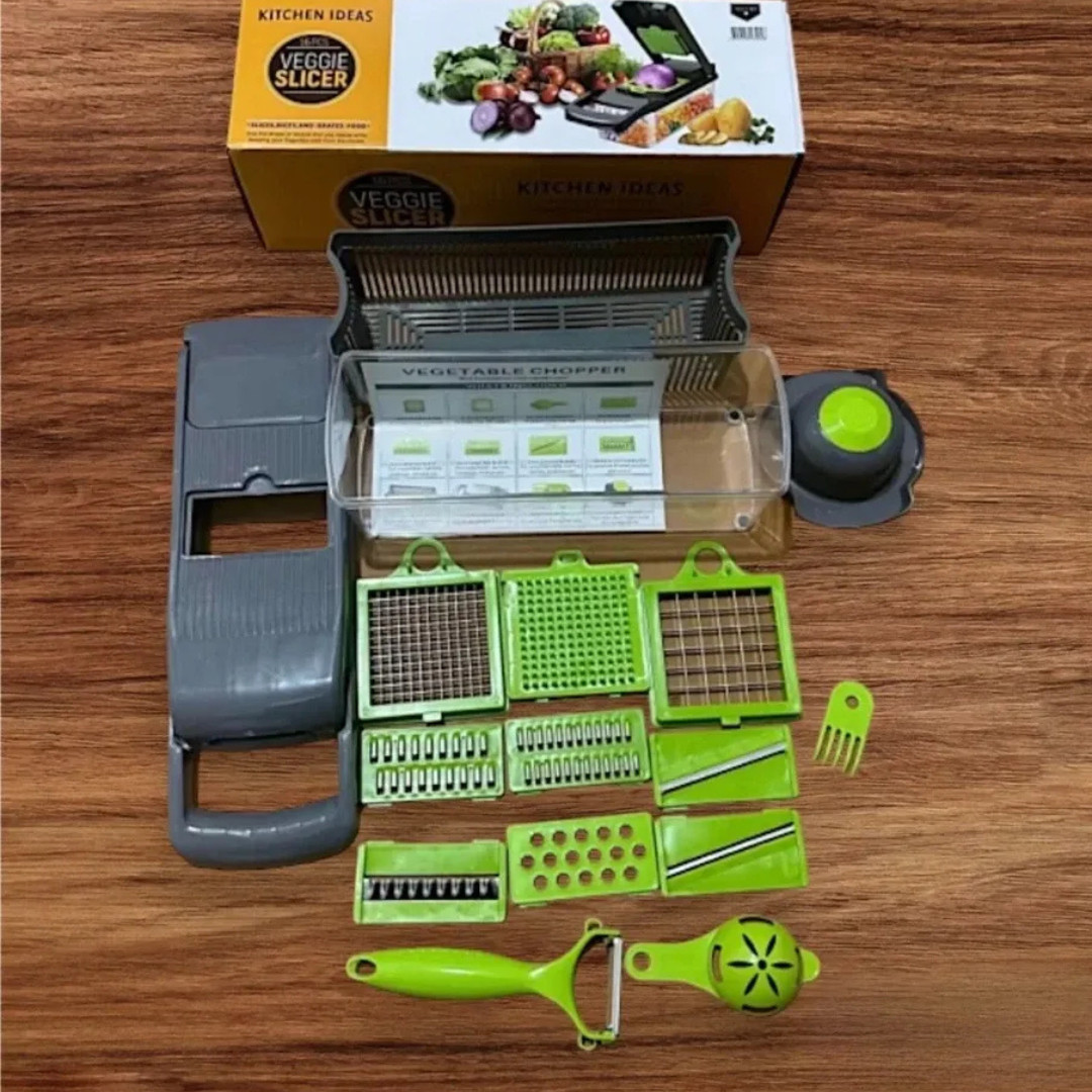 16 in 1 Vegetable Fruit Chopper Cutter Food Onion Veggie Dicer Slicer Kitchen US