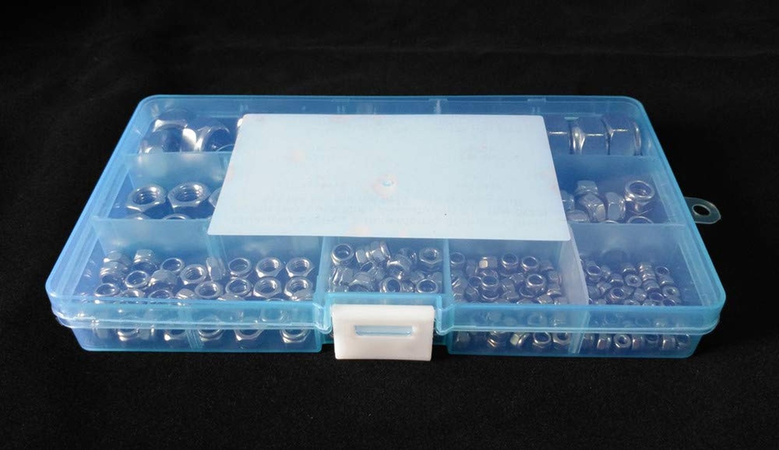 215Pcs 8-Size Metric Stainless Steel Nylon Insert Hex Lock Nuts Assortment Ki…