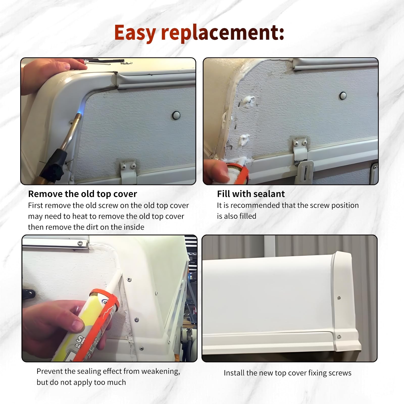 AQBB Replacement RV Roof Corner Caps for Pop Up Campers,Compatible with Most …