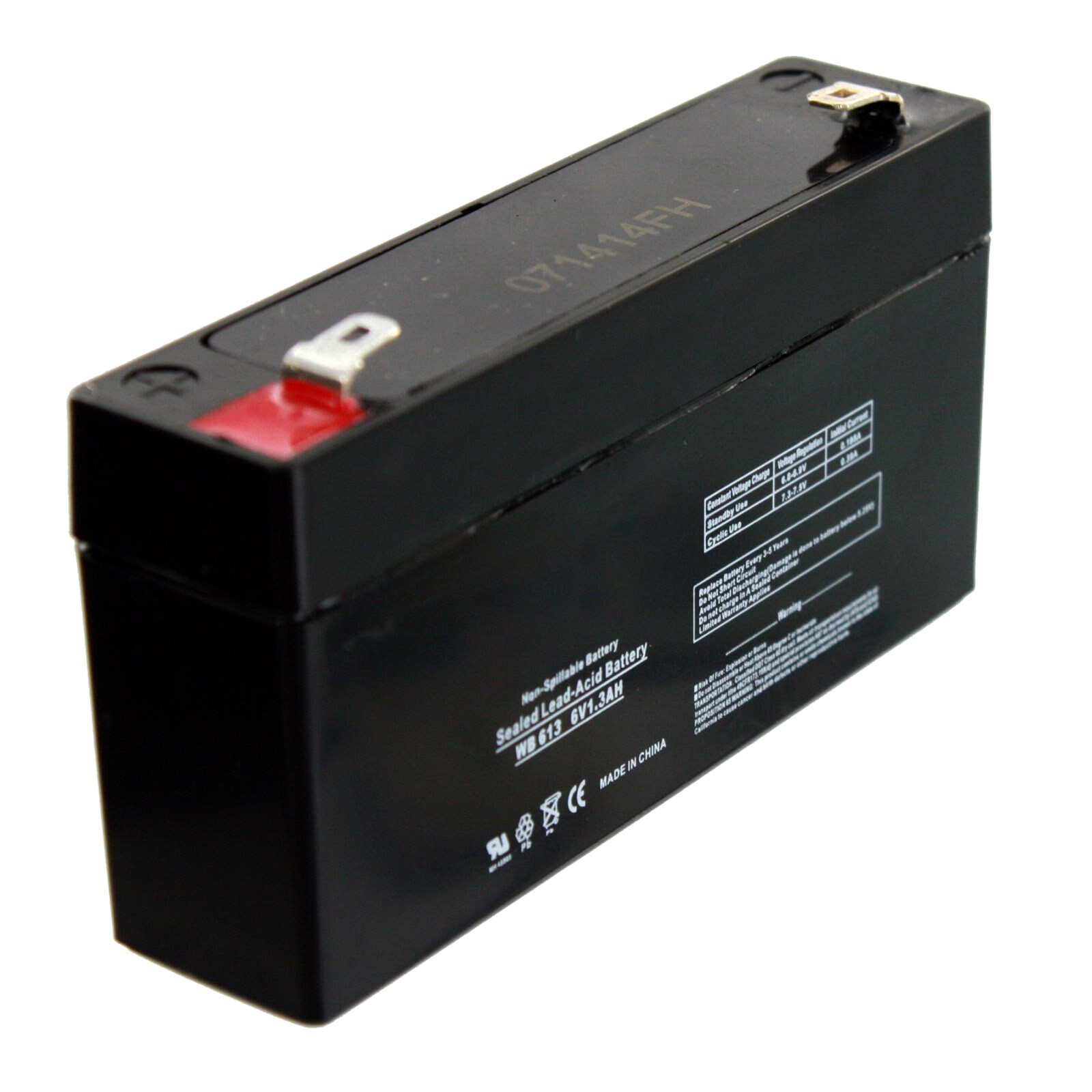 6VOLT 1.3AH SEALED LEAD ACID BATTERY FOR LEOCH DJW6-1.2 6V1.3AH 6V1.4AH 6V1.2AH