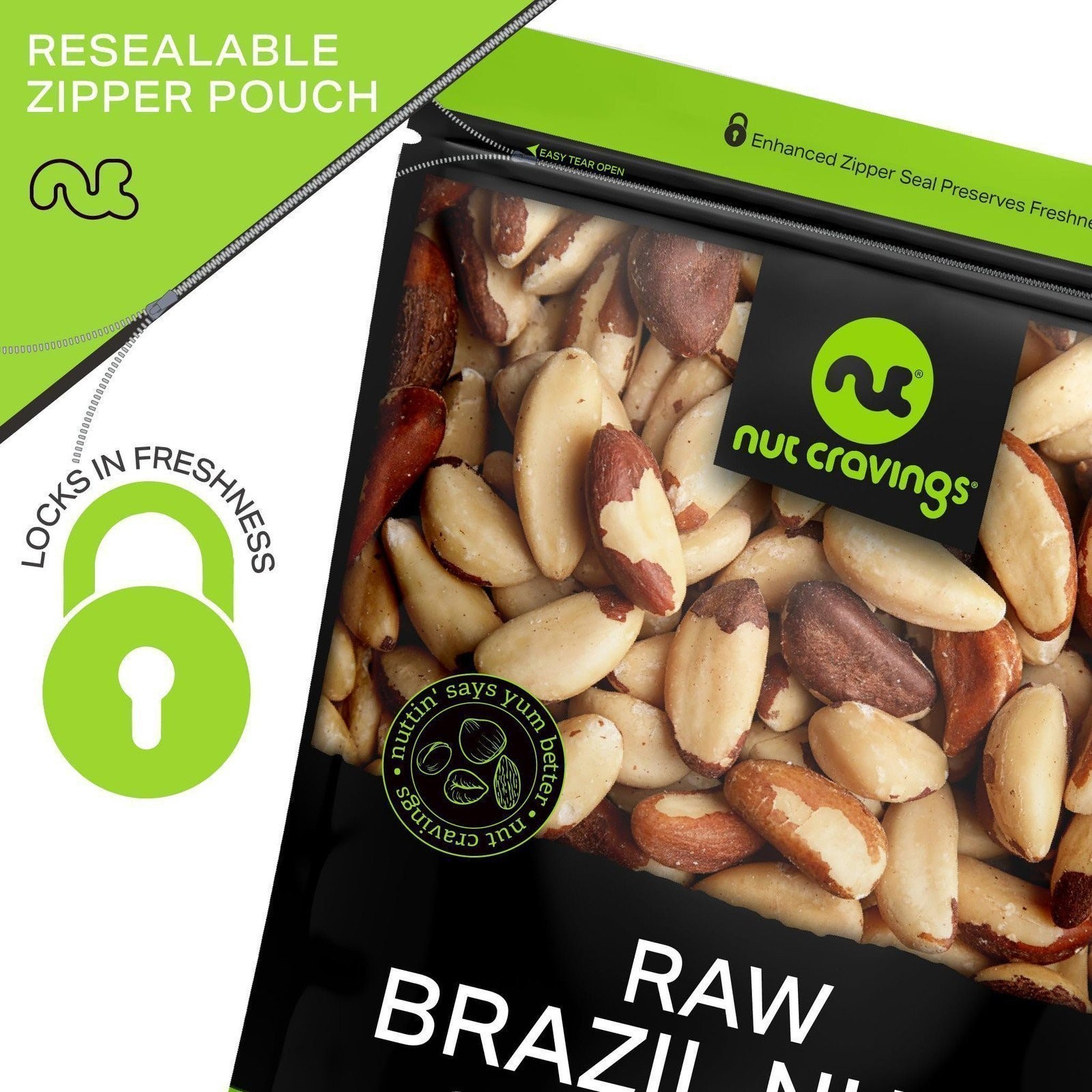 Raw Brazil Nuts – No Shell, Whole