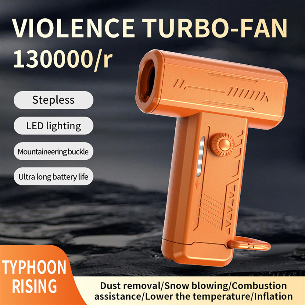 Handheld Dust Blower Stepless Speed Adjust Rechargeable Fan for Home Car Camping