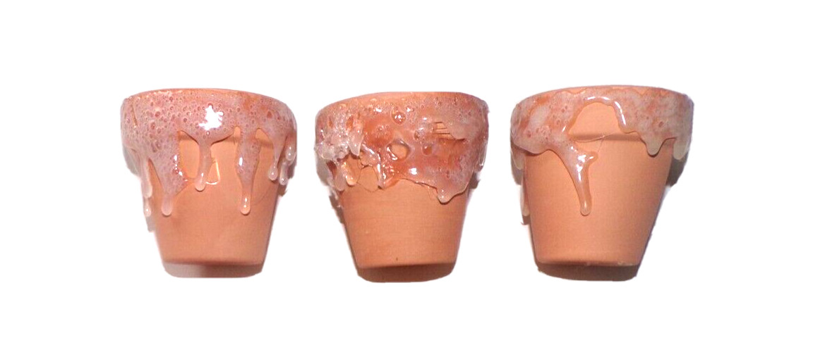 3 ct glue gun paint ready Deco Clay Pots Drainage Holes, Pots 2.5 in S2