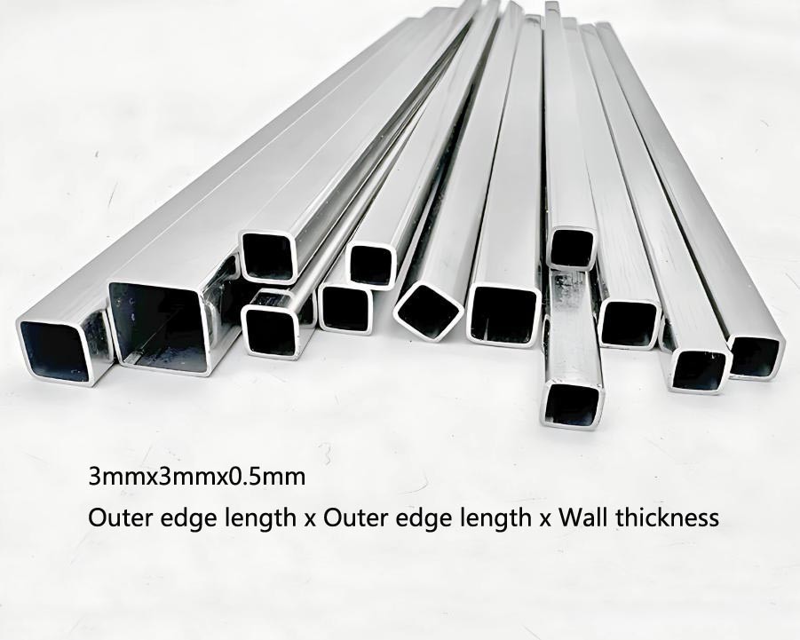 1pcs 306mm length tube square pipe 304 stainless steel 3mm 4mm 5mm 6mm 7mm 8mm 9