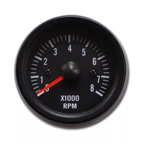 52mm 2-1/16″ Universal Electrical Tachometer 8000 RPM for Gasoline Black Dial