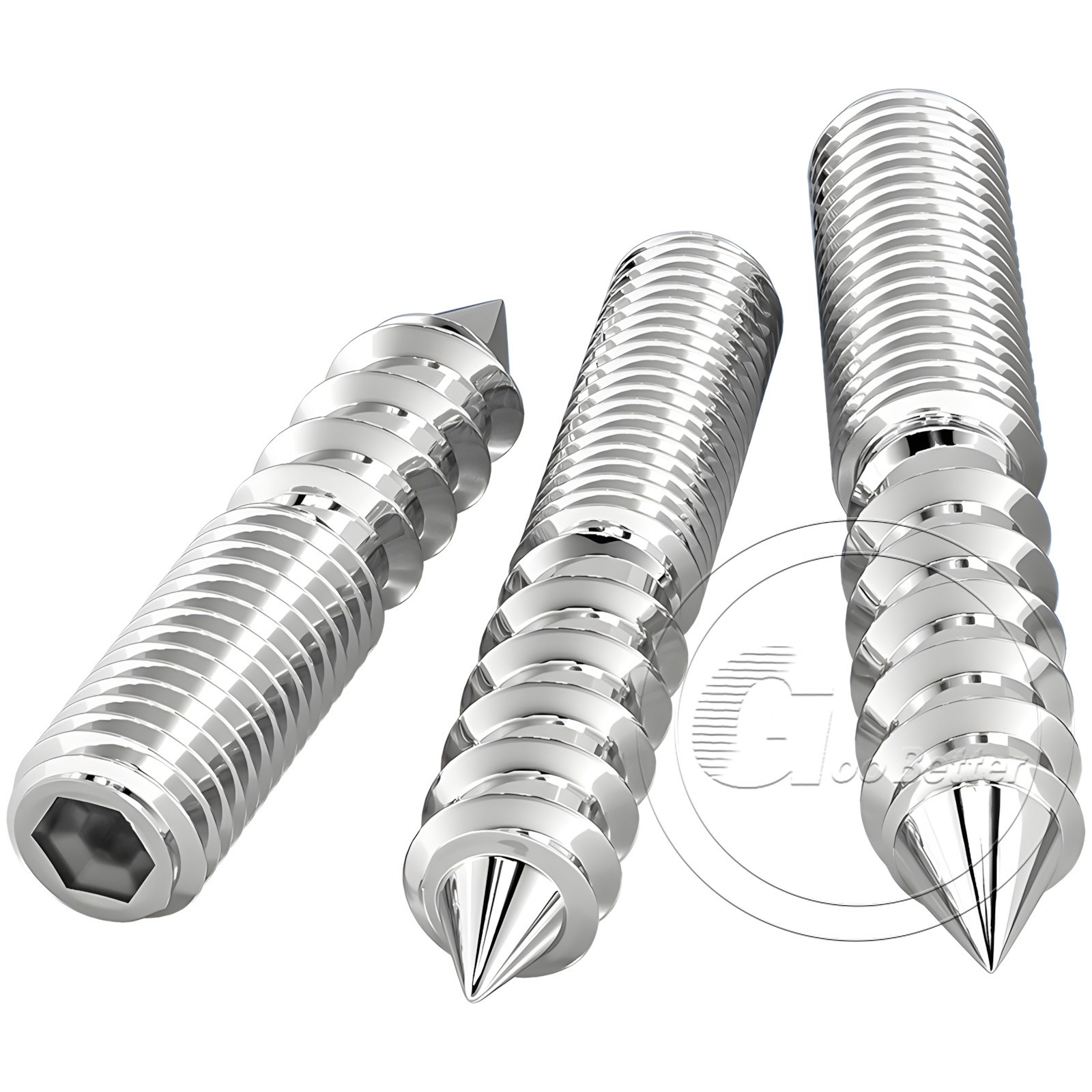 STAINLESS STEEL Wood To Metal Dowels Hanger Bolts Dual Thread Screws Furniture